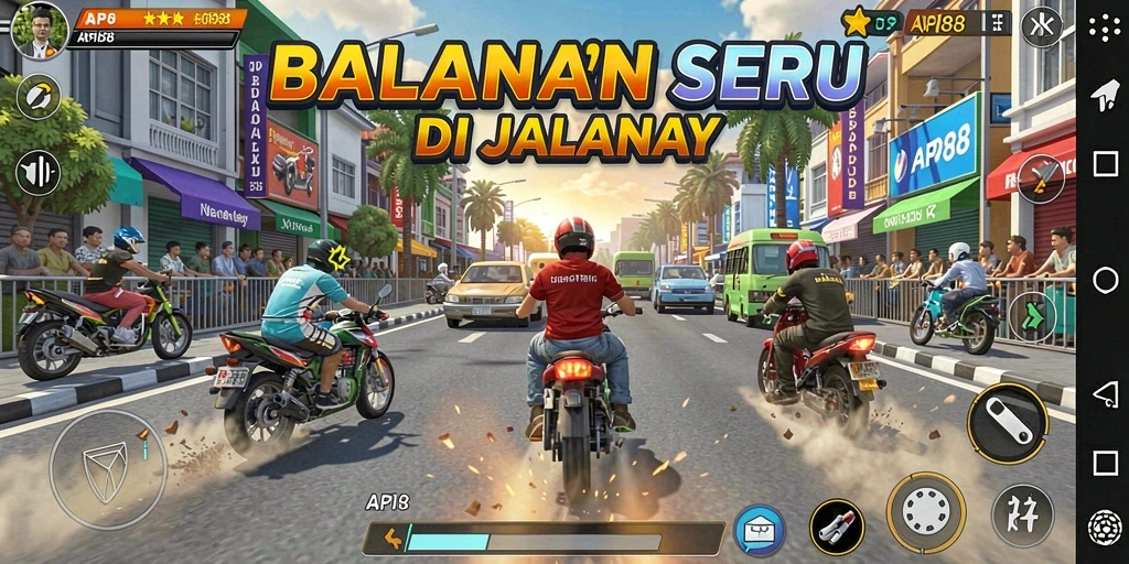 Gameplay seru dalam API88 dengan balapan yang menegangkan.