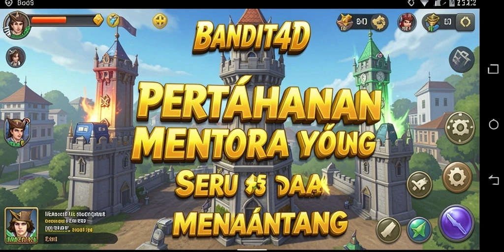 Gameplay BANDIT4D yang menantang dengan strategi menara yang cerdas.