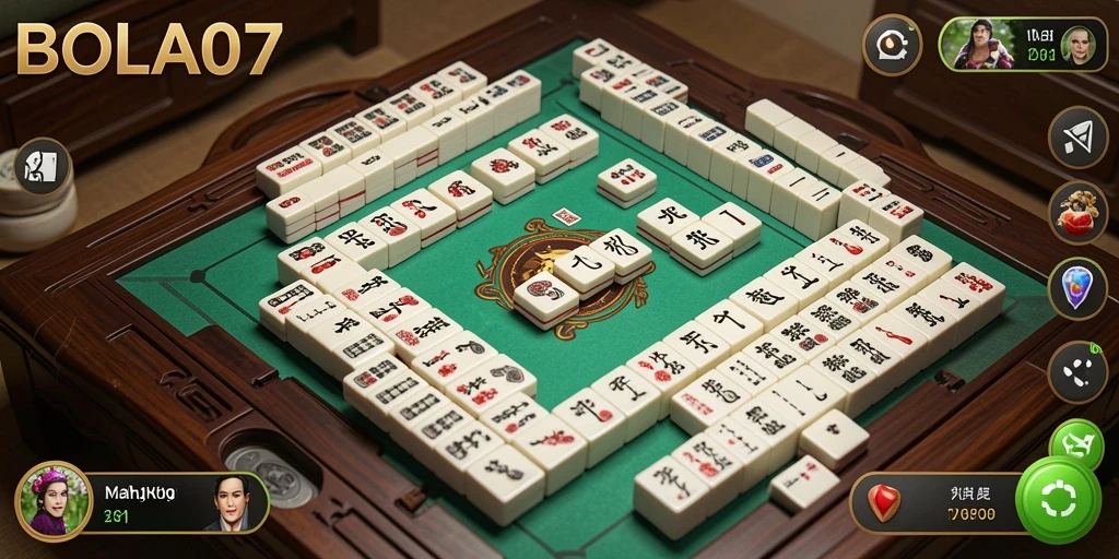 Screenshot gameplay BOLA07 menampilkan tantangan Mahjong yang menarik.