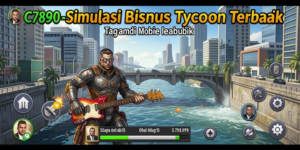 Screenshot gameplay C7890 menampilkan manajemen bisnis yang seru.