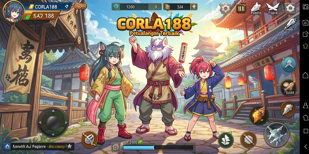 Tampilan gameplay CORLA188 yang penuh warna dan menarik.