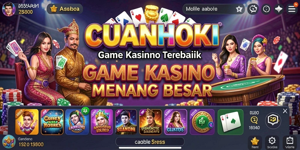 Tampilan gameplay CUANHOKI yang menarik dengan berbagai pilihan permainan Kasino.