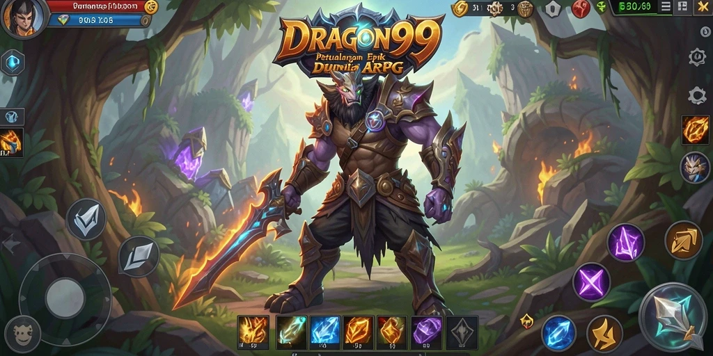 Tampilan menarik dari gameplay ARPG pada DRAGON99.