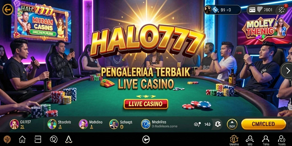 Tampilan gameplay Live Casino yang menarik di HALO777.