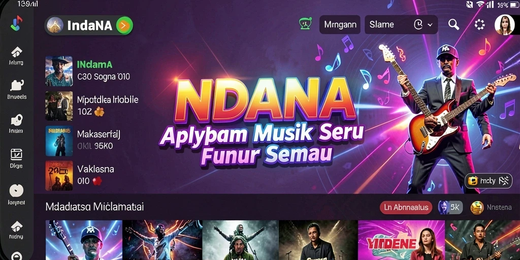 Screenshot utama INDAAA menunjukkan antarmuka pengguna yang menarik dan interaktif.