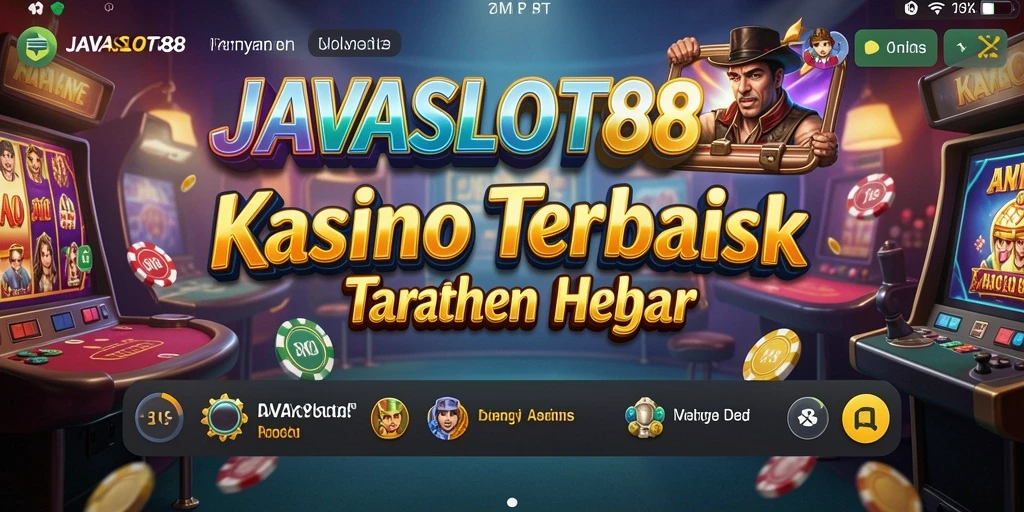 Screenshot utama JAVASLOT88 menampilkan gameplay Kasino yang seru.