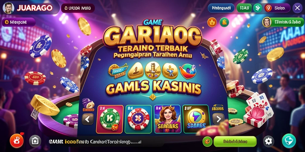 Menampilkan gameplay seru JUARAGO di kasino virtual.