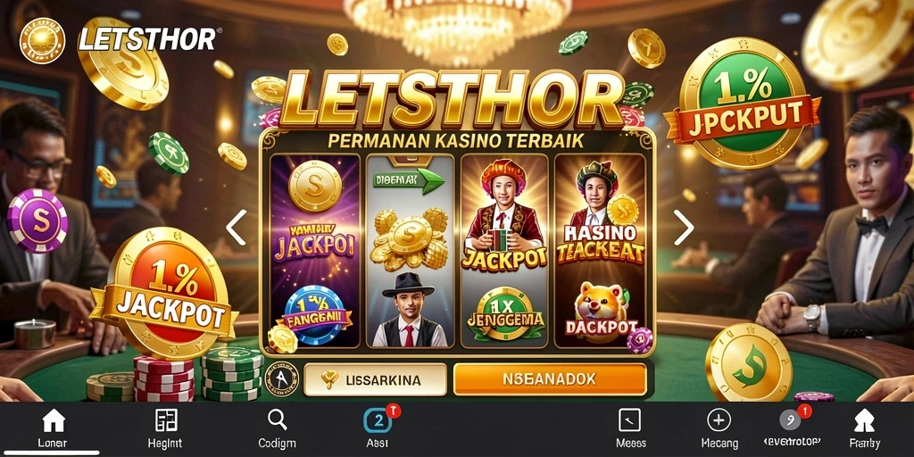 Tampilan menarik dari gameplay Kasino LETSTHOR yang memikat.