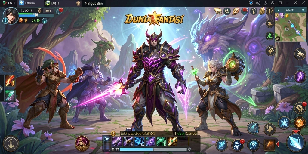 Screenshot gameplay LG111 menampilkan aksi seru dalam pertarungan MMORPG.