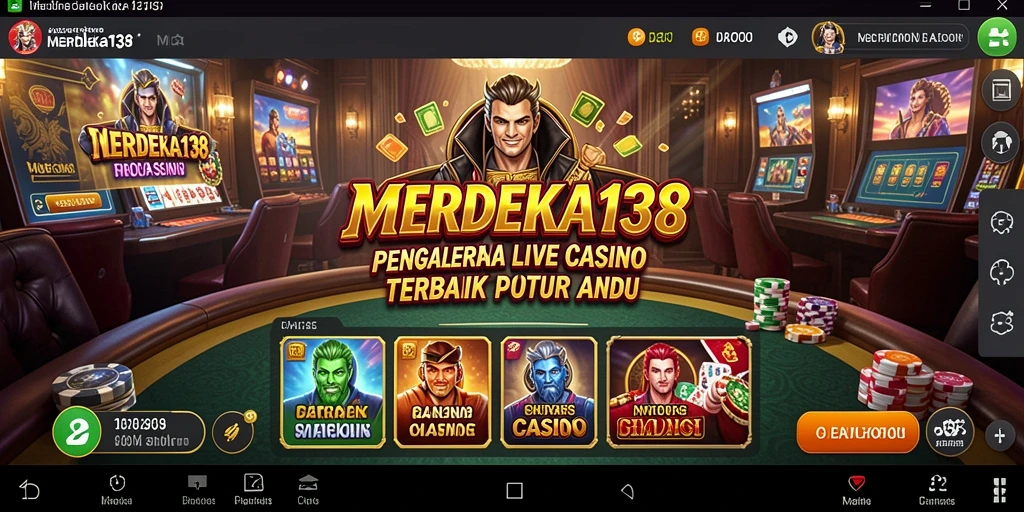 Screenshot gameplay Live Casino MERDEKA138 yang menarik dan interaktif.