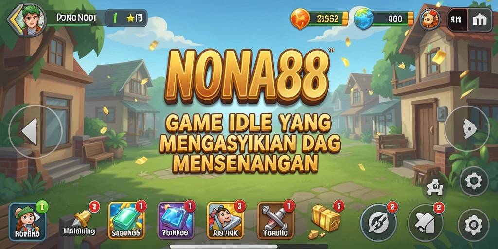 Tampilan gameplay utama NONA88 dengan visual menarik dan aksi Idle.