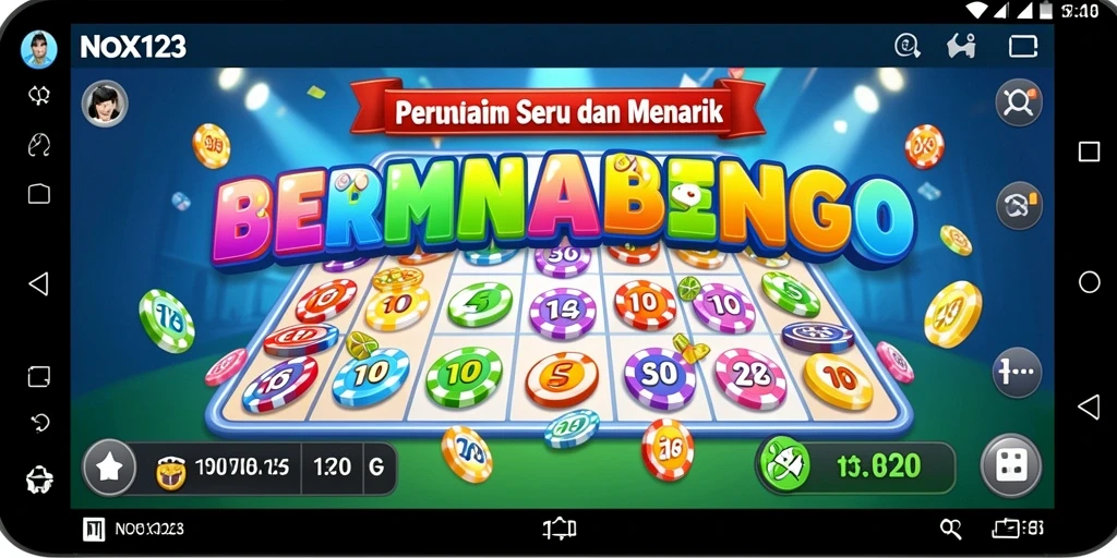 Tampilan gameplay yang seru dalam NOX123 Bingo.