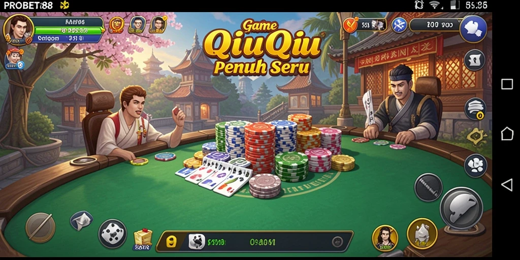 Screenshot gameplay QiuQiu PROBET88 yang menarik dan seru.