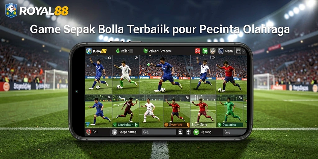 Tampilan menarik gameplay sepak bola di ROYAL88.