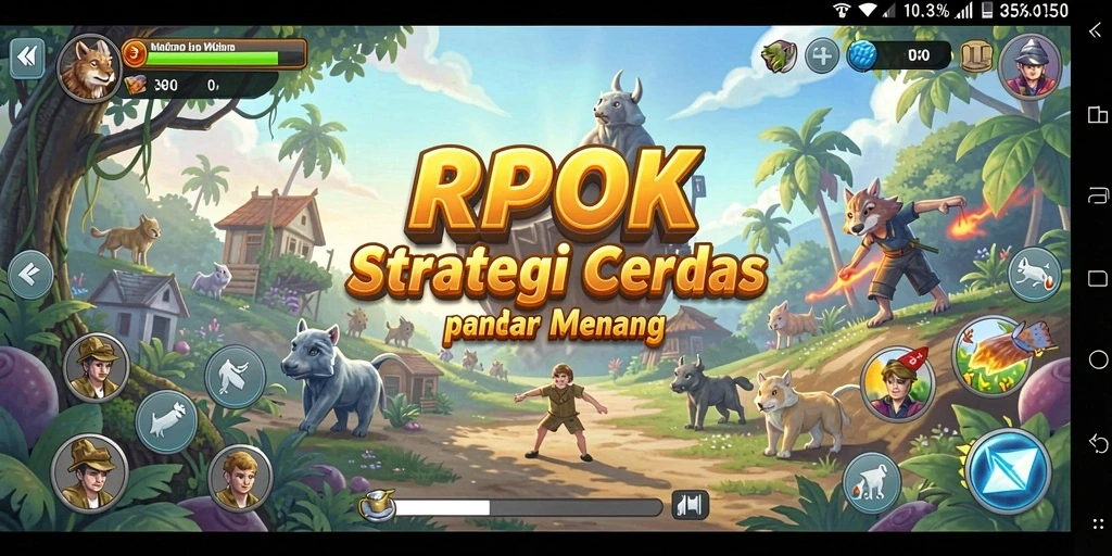 Tangkapan layar RPOK menampilkan pertempuran strategis yang intens.