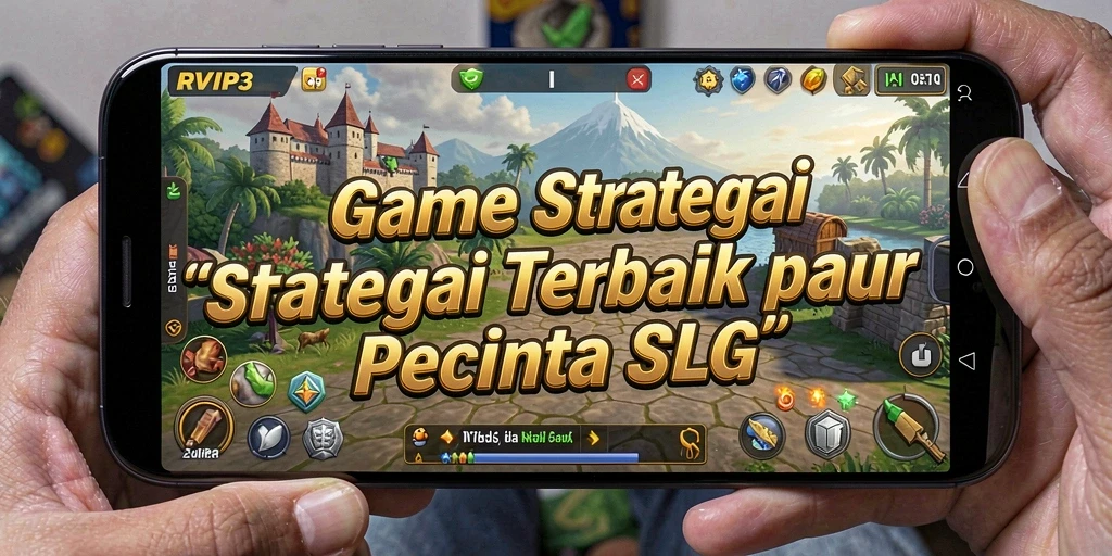 Screenshot game RVIP3 menampilkan aksi pertempuran seru dalam strategi SLG.