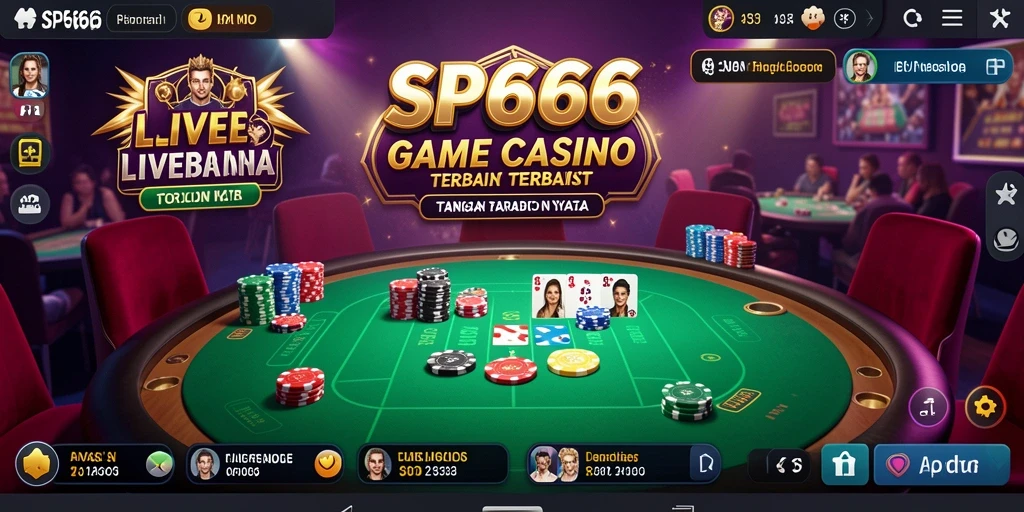 Screenshot SP666 menampilkan dealer profesional dalam suasana Live Casino.