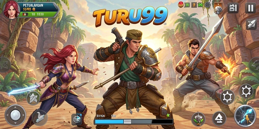 Screenshot gameplay TURU99 yang penuh aksi dan seru.