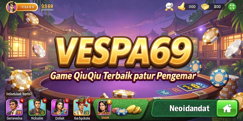 Tampilan gameplay menegangkan dalam VESPA69 saat memainkan QiuQiu.