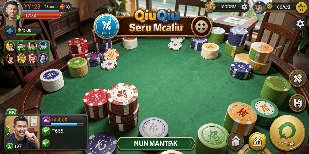 Tangkapan layar menunjukkan gameplay QiuQiu yang mengasyikkan.